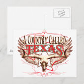 Ein Land namens Texas Postkarte (Vorne/Hinten)