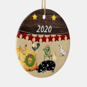 Ein Land Weihnachten KuneKune Pig Keramik Ornament (Rechts)