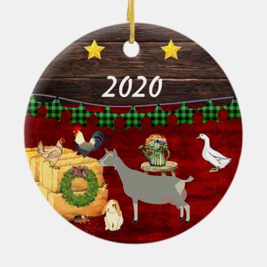 Ein Land Weihnachten Toggenburg Keramik Ornament (Hinten)