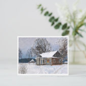 Ein Landhaus in der Abenddämmerung Postkarte (Stehend Vorderseite)