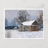 Ein Landhaus in der Abenddämmerung Postkarte (Vorderseite)