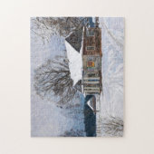 Ein Landhaus in der Abenddämmerung Puzzle (Vertikal)