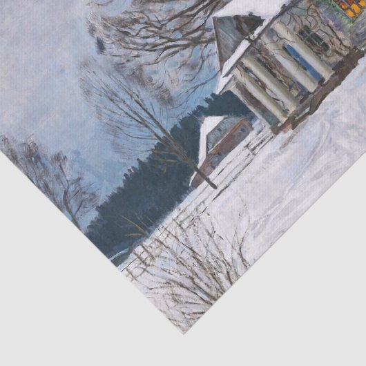 Ein Landhaus in der Abenddämmerung Seidenpapier (Ausschnitt)