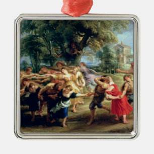 Ein ländlicher Tanz, 1636-40 Ornament Aus Metall