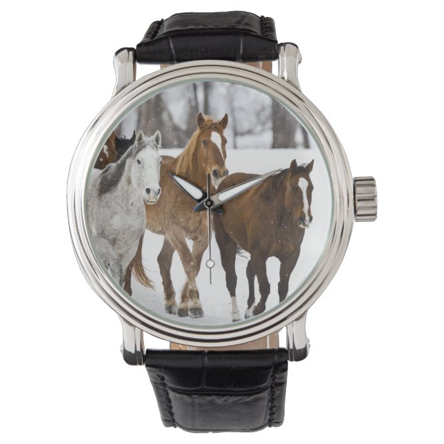 Ein landschaftlicher Winter Armbanduhr (Vorderseite)