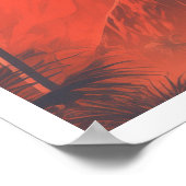 Ein Landschaftliches Küstenziel mit Palmenbaumpost Poster (Ecke)