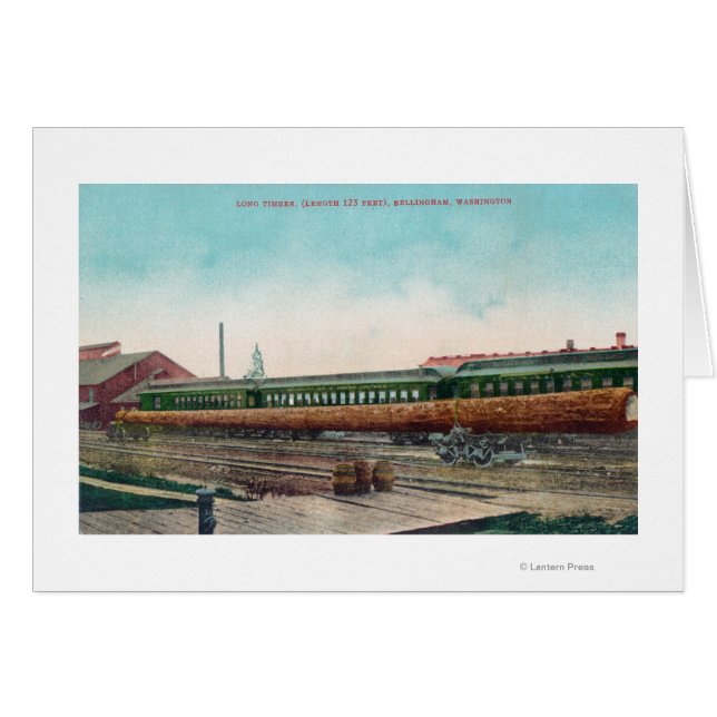 Ein langer Baumkronen-Log über Eisenbahnstrecken (Vorderseite (Horizontal))