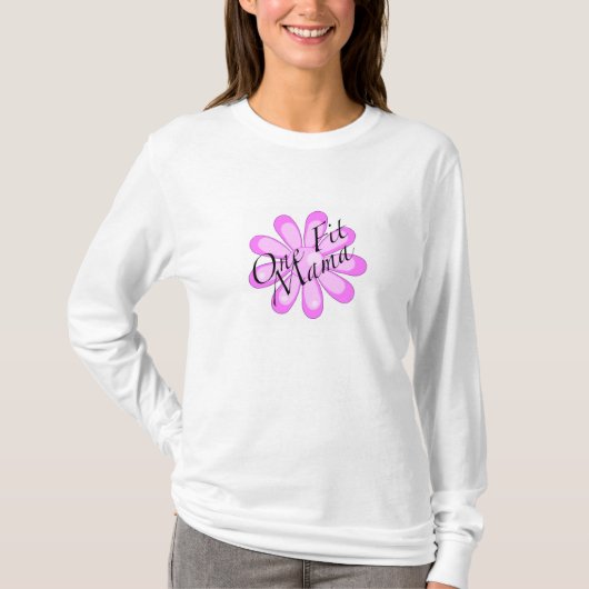 Ein langer Hülsen-T - Shirt geeigneter Mutter (Vorderseite)
