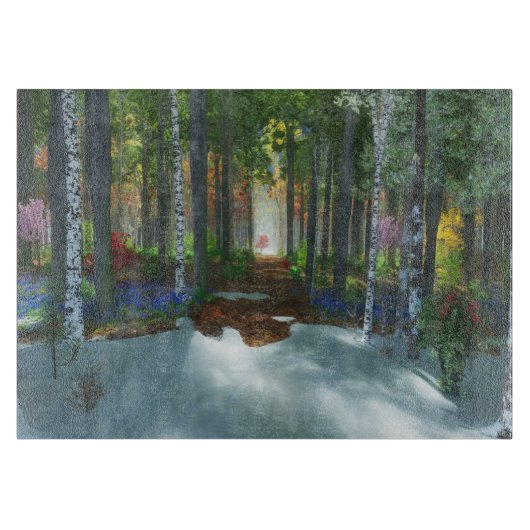 Ein langer Tag auf dem Gehweg Schneidebrett (Vorderseite)