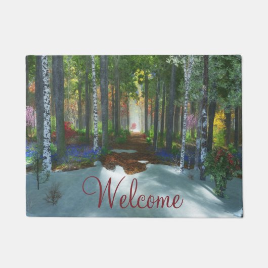 Ein langer Tag vor der Tür Fußmatte (Vorderseite)