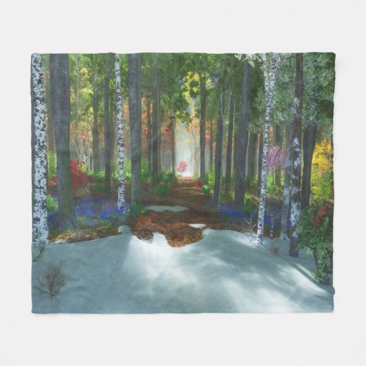 Ein langer Tag zu Fuß Fleece Blanket (Vorderseite (Horizontal))