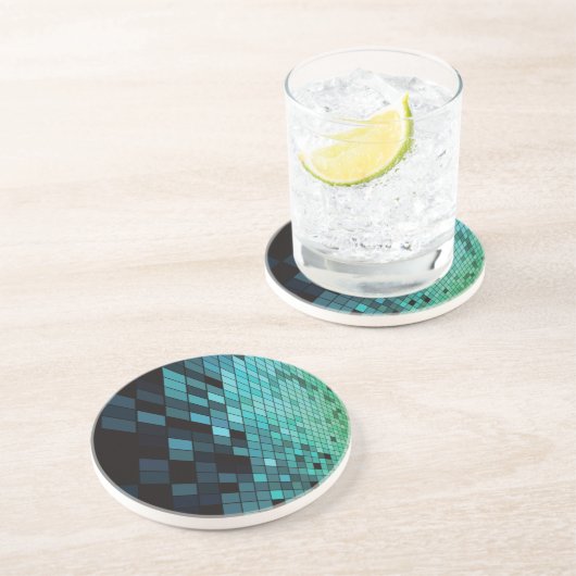 Ein langer Weg in Blau und Grün Getränkeuntersetzer (Seite)