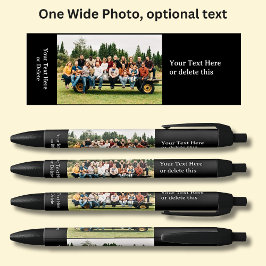 Ein langes Foto mit optionalem Schwarz-Text Kugelschreiber
