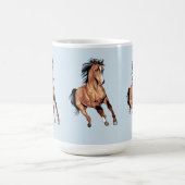 ein laufendes Waldpferd Kaffeetasse (Mittel)