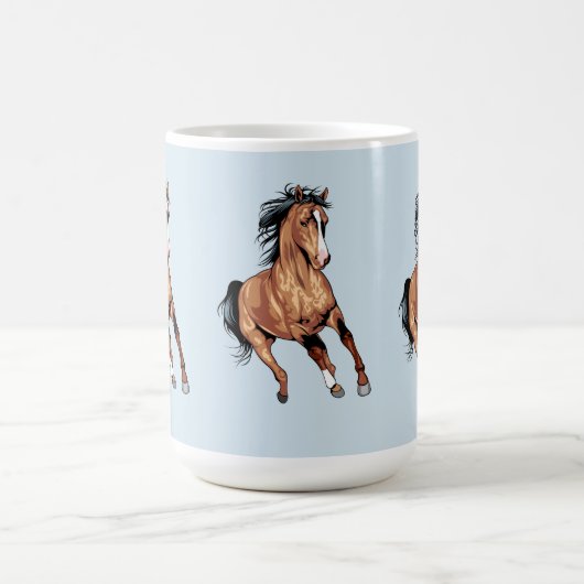ein laufendes Waldpferd Kaffeetasse (Mittel)