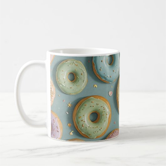 Ein Launiger Pastell-Donut-Traum Kaffeetasse (Links)
