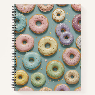 Ein Launiger Pastell-Donut-Traum Notizblock