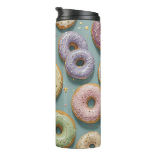 Ein Launiger Pastell-Donut-Traum Thermosbecher