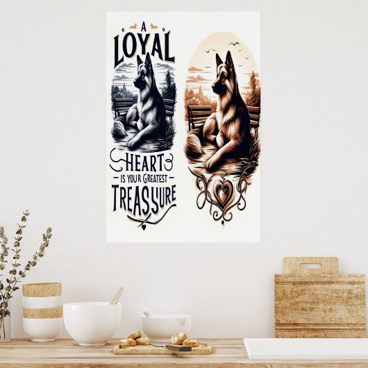 Ein lauschiger Schatz für Herz Poster (Küche)