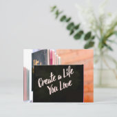 Ein Leben, das du Liebe machst Postkarte (Stehend Vorderseite)