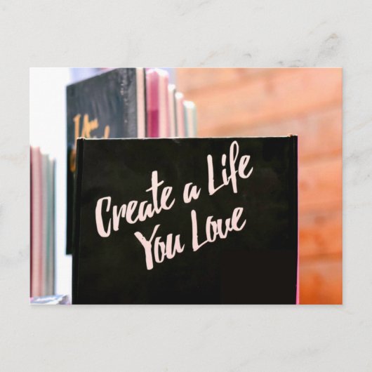 Ein Leben, das du Liebe machst Postkarte (Vorderseite)