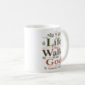 Ein Leben, das mit Gott Andachts-Schrift geht Kaffeetasse (VorderseiteRechts)