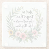 Ein Leben, das sie Liebe Glasuntersetzer (Rückseite)