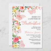 Ein Leben im Brautparty der Schmetterlinge Einladung (Vorderseite)