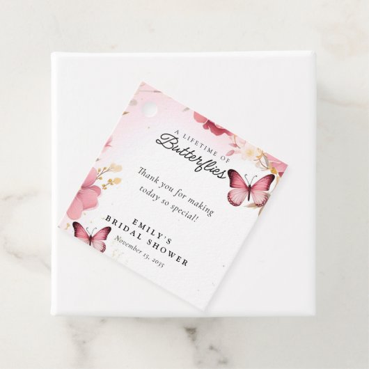 Ein Leben im Brautparty der Schmetterlinge Geschenkanhänger (Beispiel)