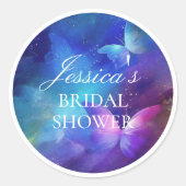 Ein Leben im Brautparty der Schmetterlinge Runder Aufkleber (Vorderseite)