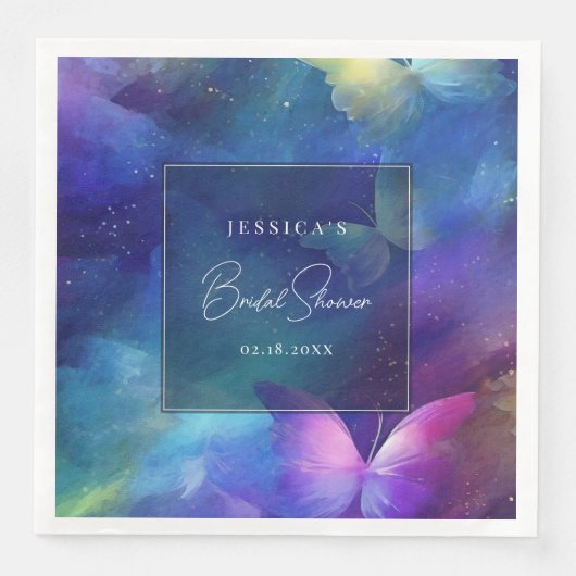 Ein Leben im Brautparty der Schmetterlinge Serviette (Vorderseite)