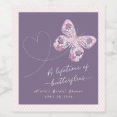 Ein Leben im Brautparty der Schmetterlinge Weinetikett (Einzelnes Label)