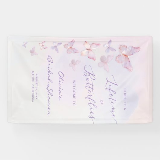 Ein Leben im Brautparty der Schmetterlinge willkom Banner (Horizontal)