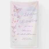 Ein Leben im Brautparty der Schmetterlinge willkom Banner (Vertikal)