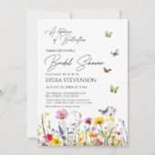 Ein Leben im Brautparty der Wildblume von Schmette Einladung (Vorderseite)