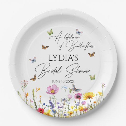 Ein Leben im Brautparty der Wildblume von Schmette Pappteller (Vorderseite)