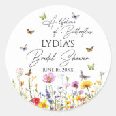 Ein Leben im Brautparty der Wildblume von Schmette Runder Aufkleber (Vorderseite)