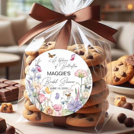 Ein Leben im Brautparty der Wildblume von Schmette Runder Aufkleber