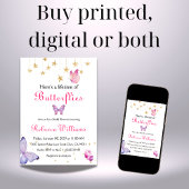 Ein Leben im Lila Brautparty der Schmetterlinge Einladung