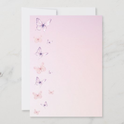 Ein Leben in den Schmetterlingen Einladung zur Bra (Rückseite)