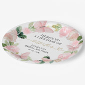 Ein Leben in Schmetterlingen Rosa Brautparty Pappteller (Schrägansicht)