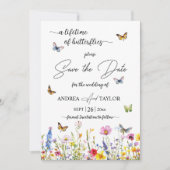Ein Leben in schmetternden Wildblumen Save The Date (Vorderseite)