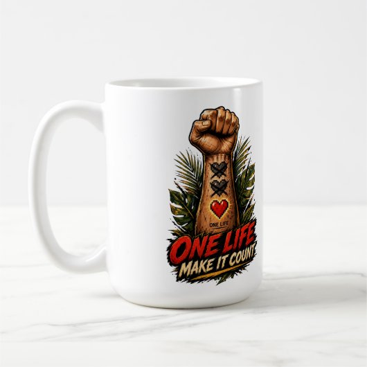 Ein Leben Kaffeetasse (Links)