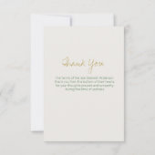 Ein Leben lang lebte Platz Foto neutrale Beerdigun Dankeskarte (Rückseite)