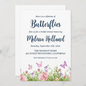 ein Leben lang Schmetterlinge Braudusche einladen Einladung (Vorne/Hinten)