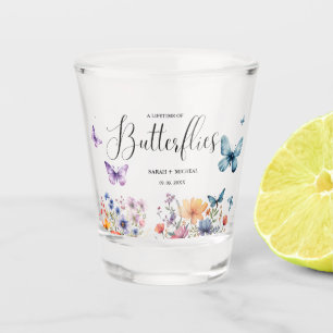 Ein Leben lang Schmetterlinge Brautparty-Tisch Schnapsglas