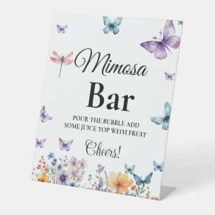 Ein Leben lang Schmetterlinge Bridal Mimosa Bar Si Sockelschild