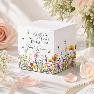 Ein Leben lang Schmetterlinge Wildblumen-Brautpart Geschenkschachtel