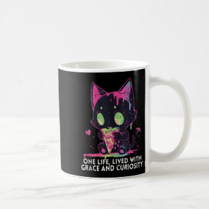 Ein Leben lebte mit Anmut und Neugier Spaß stoisch Kaffeetasse