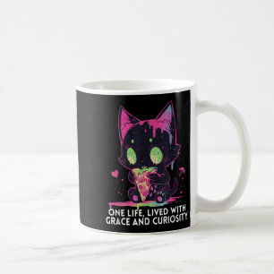 Ein Leben lebte mit Anmut und Neugier Spaß stoisch Kaffeetasse